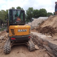 Excavación para muro de rocalla