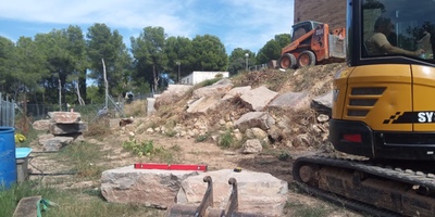 Excavación para muro de rocalla