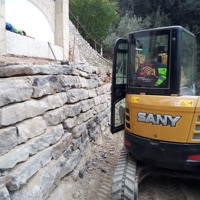 Excavacions de murs de rocalla a Barcelona